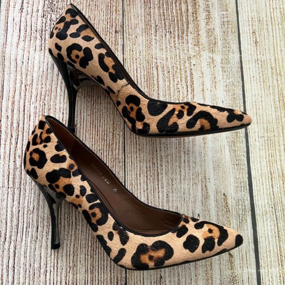 DONALD J PLINER leopard pony haircalf women's sandals heels 6M - Picture 3 of 10